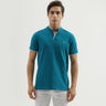 Men's Regular Fit Polo Neck Solid T-Shirt