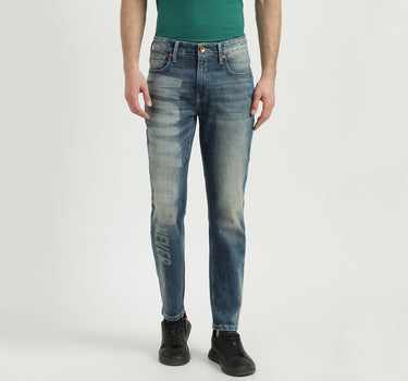 Mens Cropped Solid Jeans