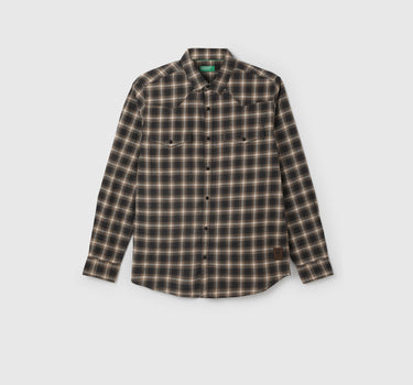 Men's Regular Fit Spread Collar Checked Shirts