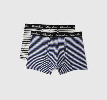 Pack of 2 Striped Low Rise Boxer Briefs