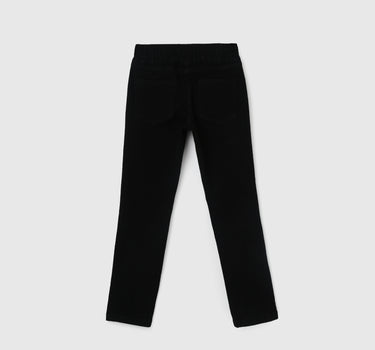 Girl's Solid Skinny Fit Jeggings