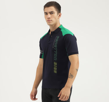 Regular Fit Polo Neck Printed T-shirt