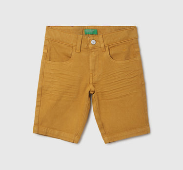 Solid Regular Fit Mid Rise Shorts