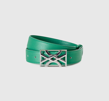 GREEN BELT WITH LOGOED BUCKLE