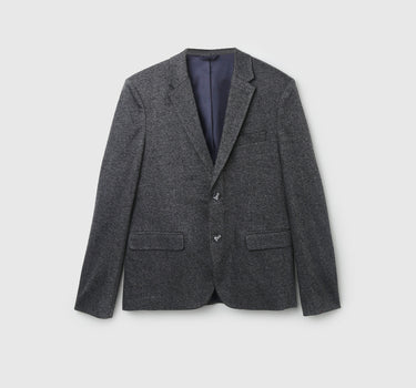 Men Herringbone Lapel Collar Blazer