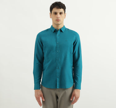 Slim Spread Collar Solid Shirts