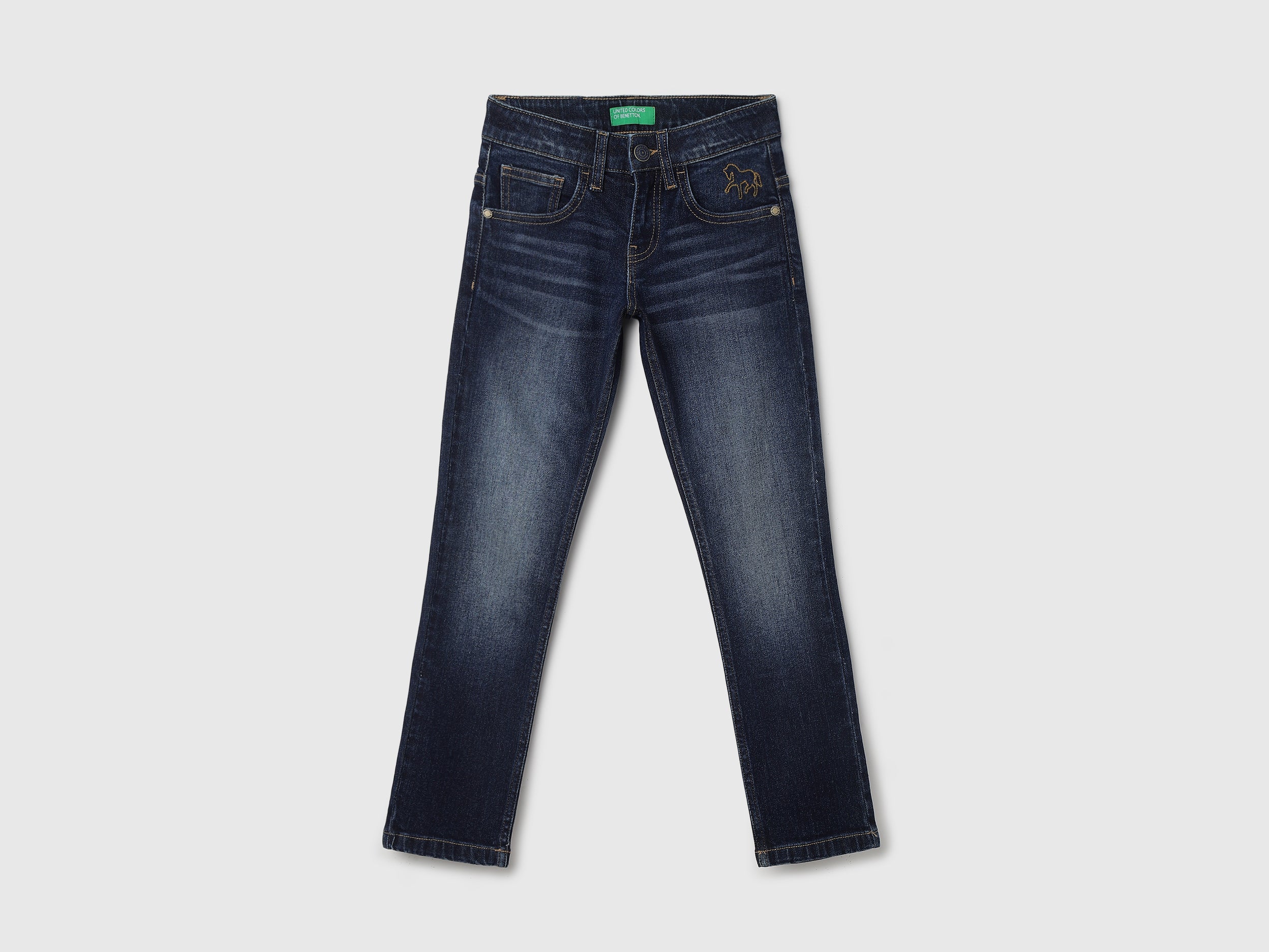 Solid Slim Fit Mid Rise Jeans