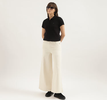 Solid Wide Leg Fit Trousers