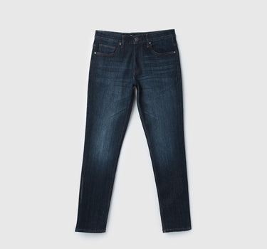 Solid Mid Rise Slim Tapered Fit Jeans