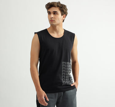 Men Printed Round Neck Tank