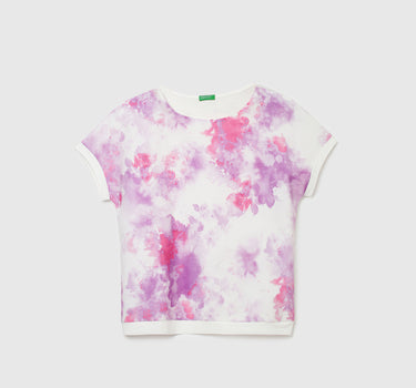 Women Tie & Dye Round Neck Top