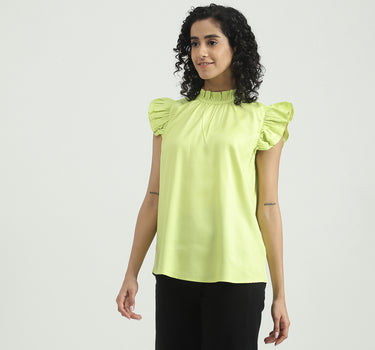 Viscose Solid Round Neck Women Tops