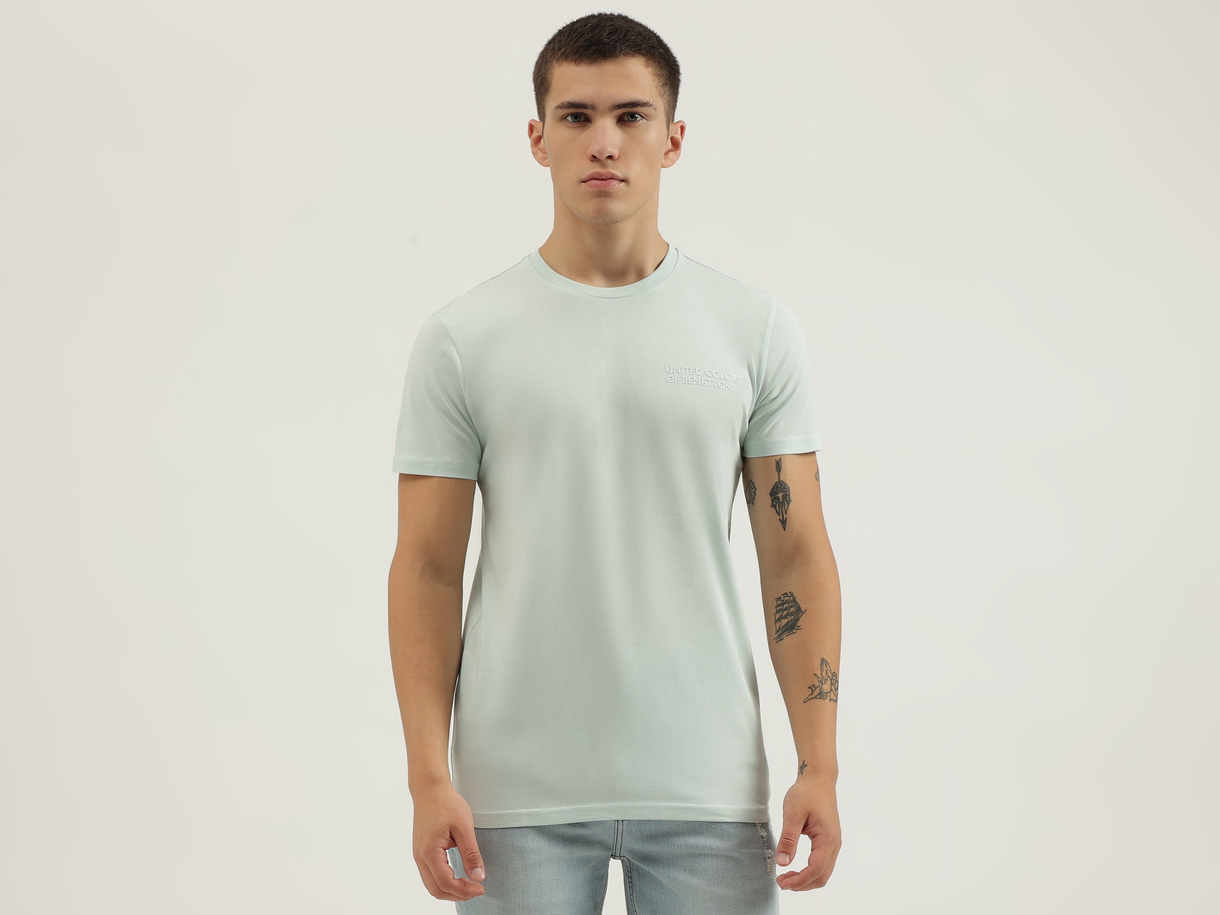 Regular Fit Round Neck Solid T-shirts