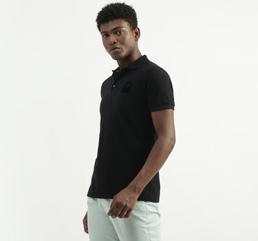 Cotton Solid Polo Collar Mens T-shirts