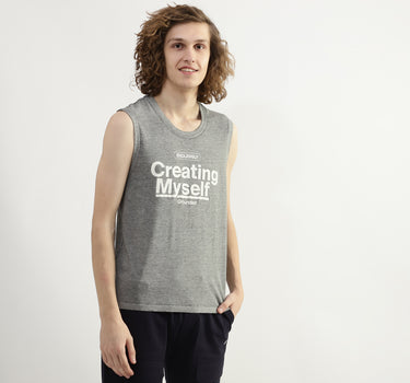 Men Printed Round Neck Tank