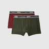 Pack of 2 Solid Colour Low Rise Boxer Briefs