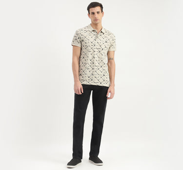 Abstract Printed Polo T-Shirt