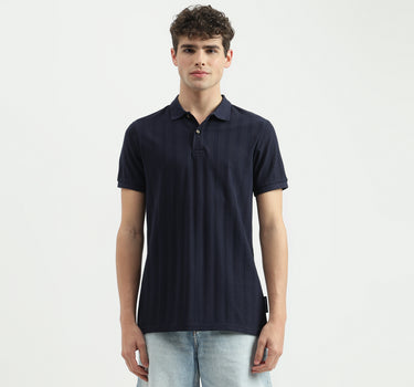 Regular Fit Polo Neck Striped T-Shirt