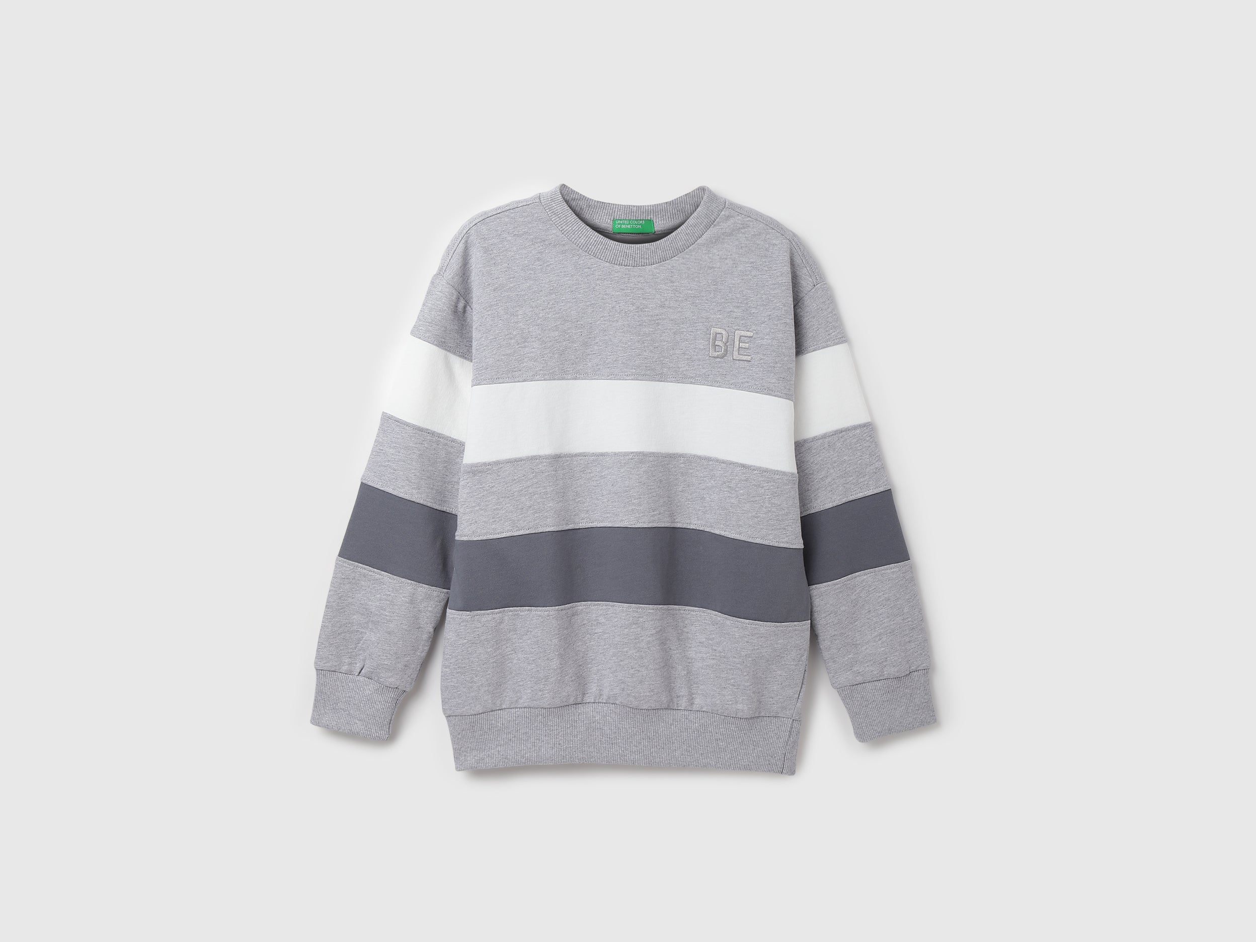 Regular Fit Round Neck Striped Sweatshirt