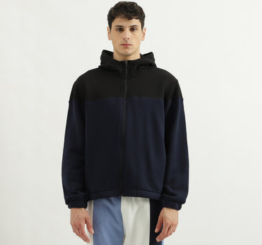 Hooded Neck Colourblocked Sweatshirt