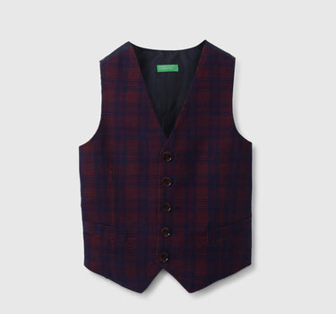 Boys Checked Waistcoat