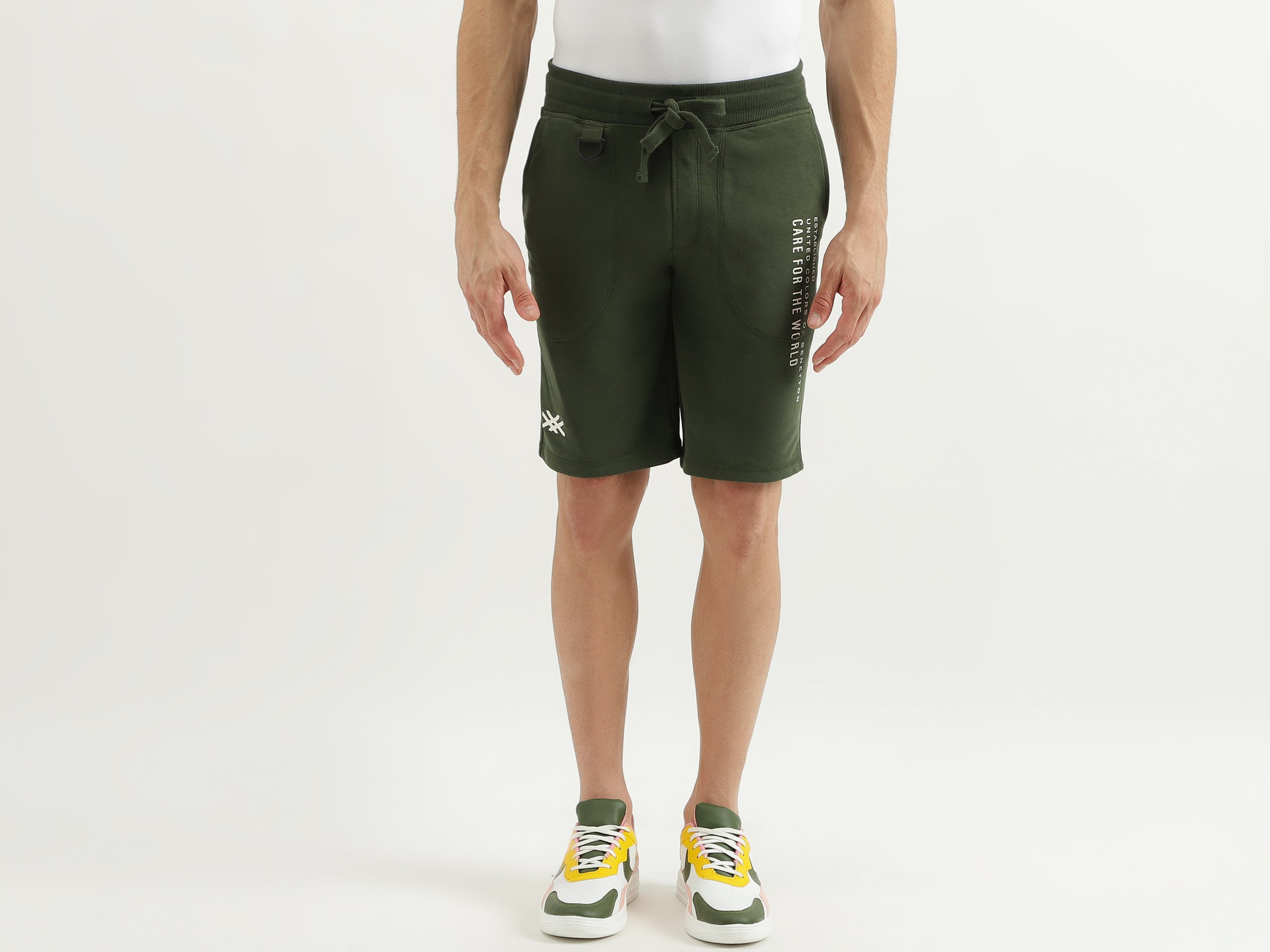 Flat Lock Detail Regular Fit Shorts