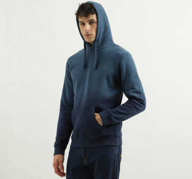 Regular Fit Hooded Neck Ombre Hoodie