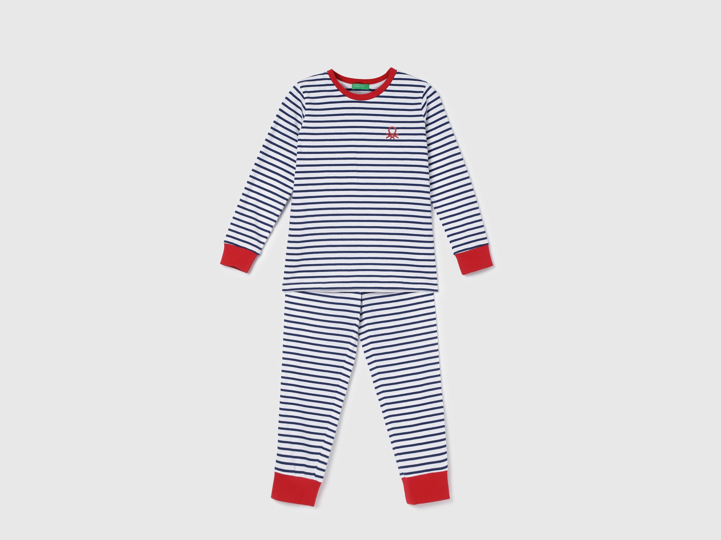 Regular Fit Full Sleeve Striped T-Shirt with Striped Jogger Nightsuit Set