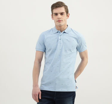 Men Printed Polo Collar T-Shirt