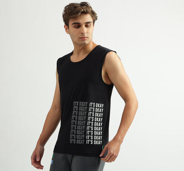 Men Printed Round Neck Tank