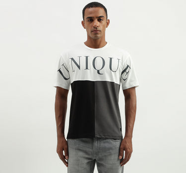 Boxy Fit Round Neck Printed T-Shirt