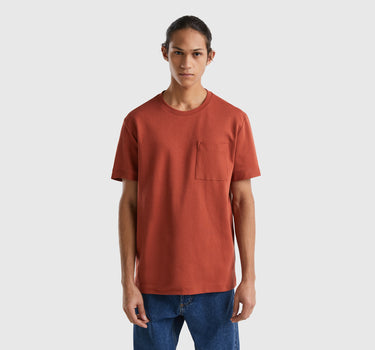 100% COTTON T-SHIRT WITH POCKET