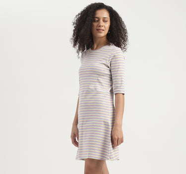 Striped Slim Fit Mini Dress