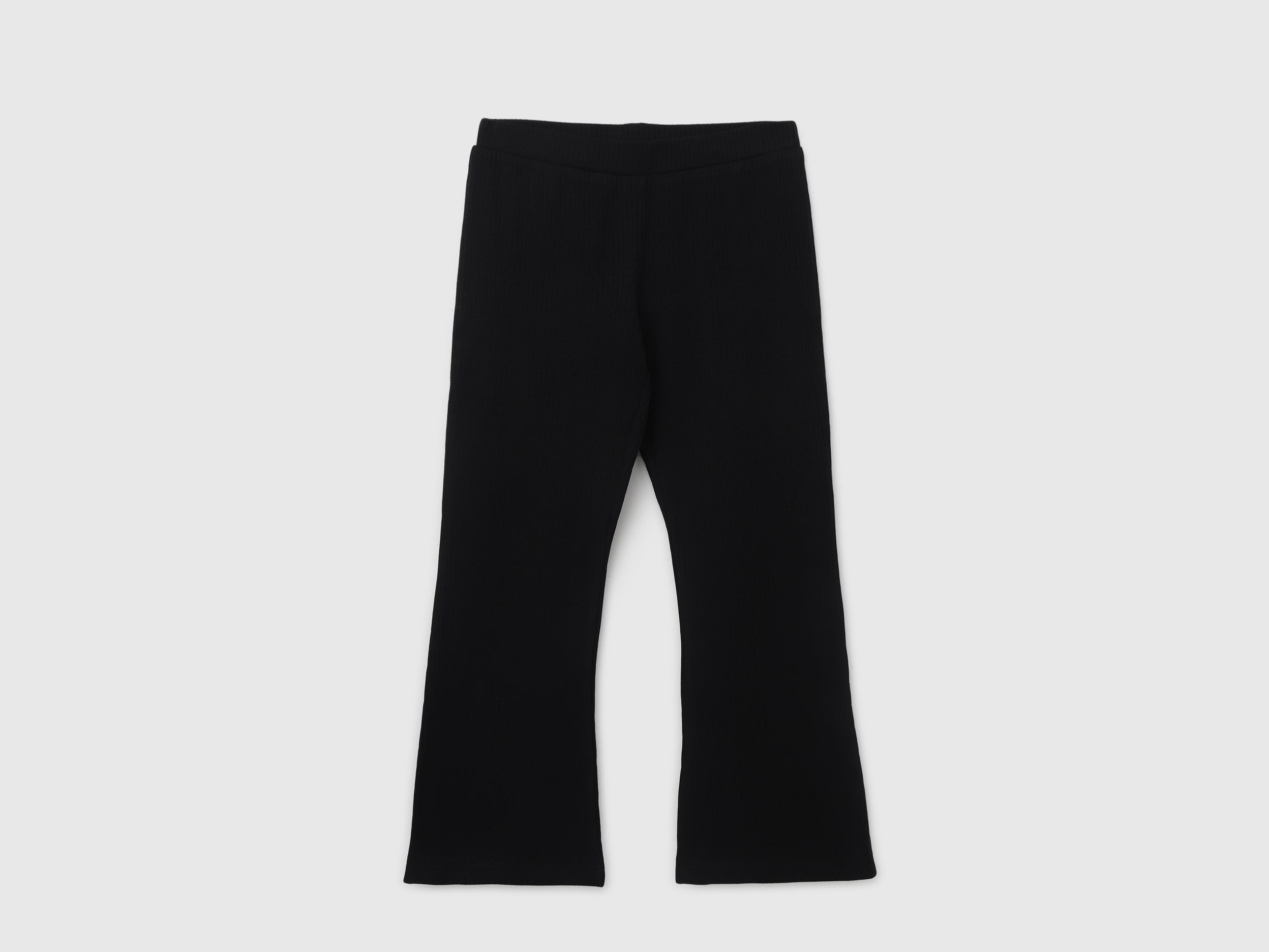 Regular Fit Ribbed Girl's Trousers