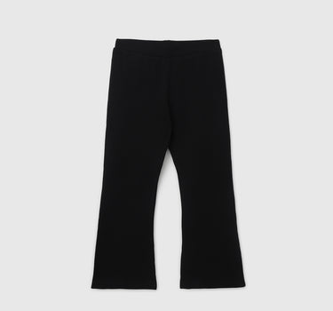 Regular Fit Ribbed Girl's Trousers