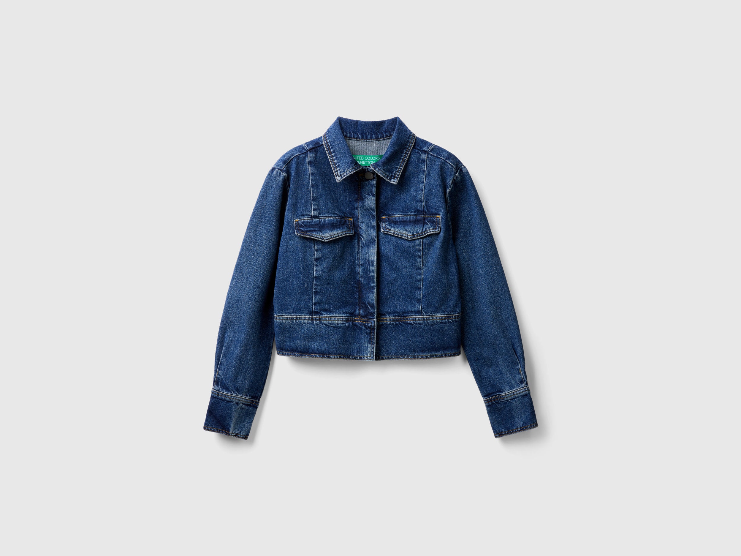 Regular Fit Button Down Denim Jacket – United Colors of Benetton Store