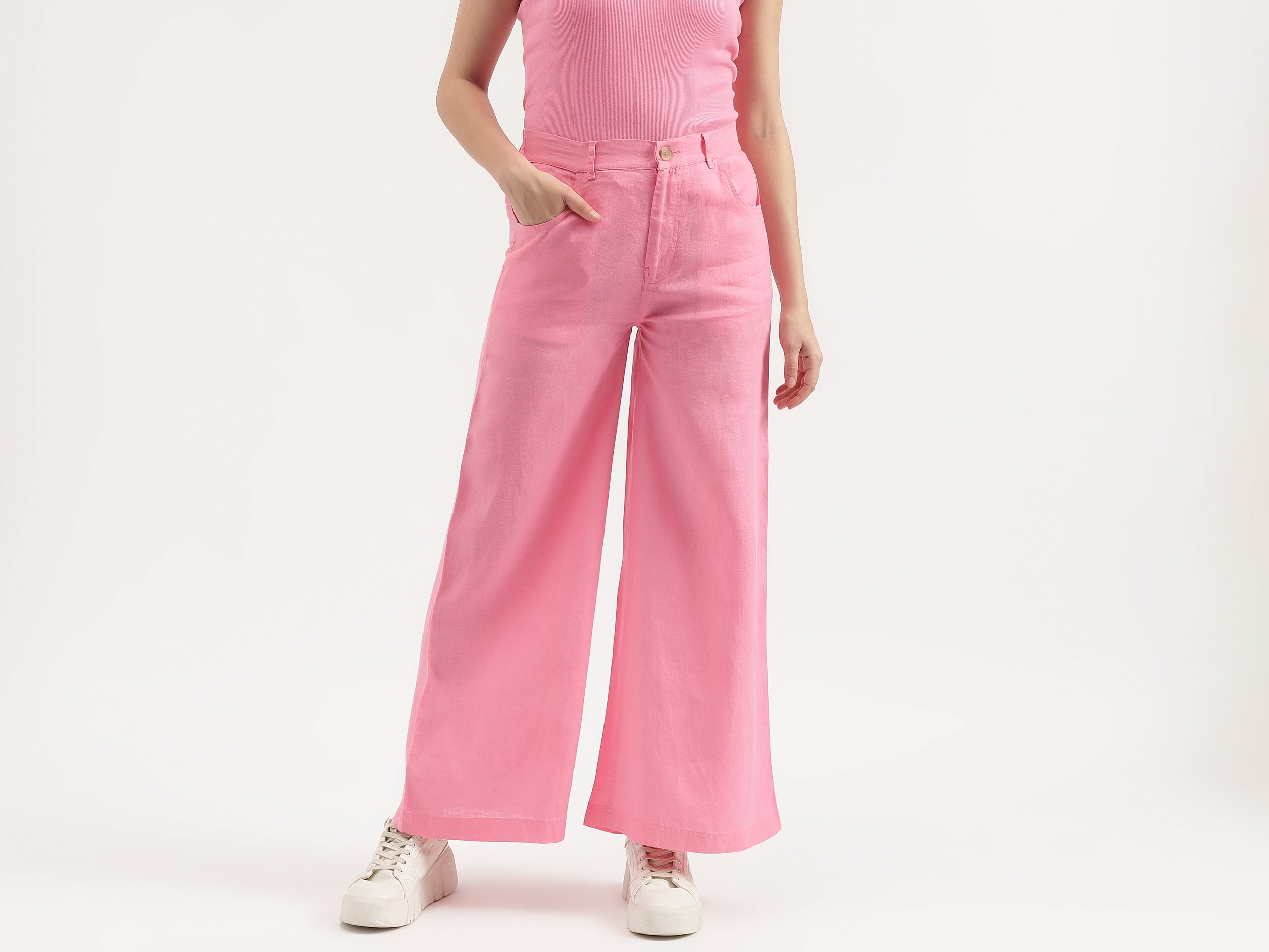 Solid Regular Fit Trousers