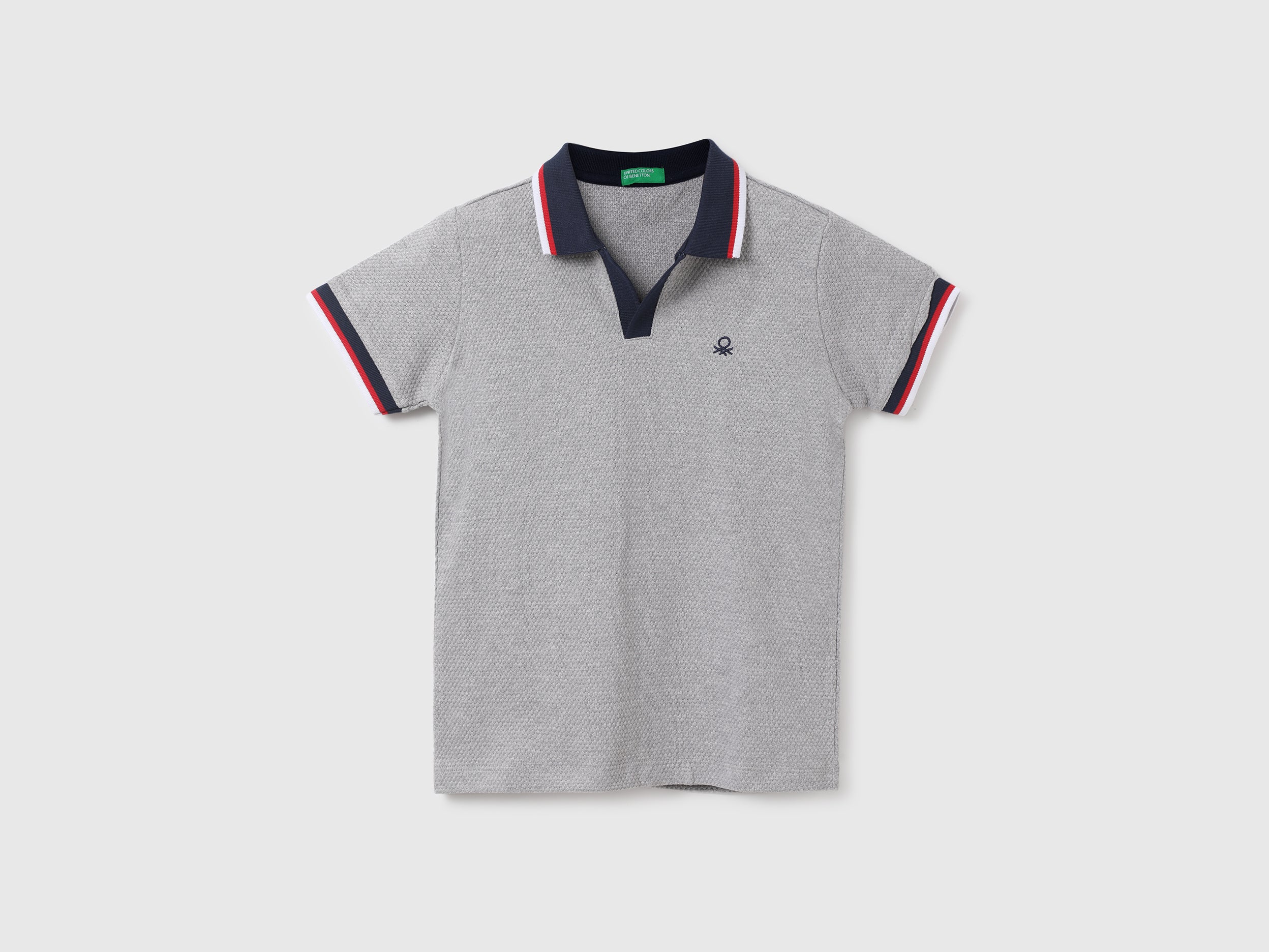 Boys Textured Polo Neck Polo T-Shirt