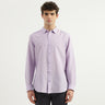 Slim Fit Spread Collar Solid Shirt