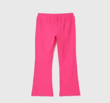 Regular Fit Ribbed Girl's Trousers