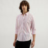 Slim Fit Spread Collar Striped Shirt