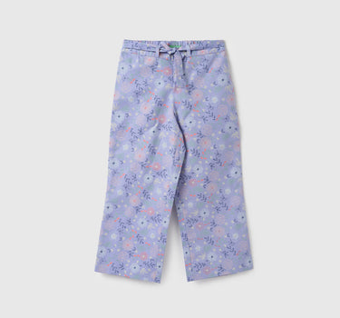 Girls Printed Regular Fit Trousers