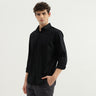 Slim Fit Spread Collar Solid Shirt