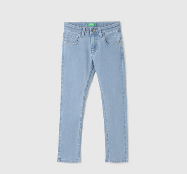 Boy's Solid Slim Fit Jeans