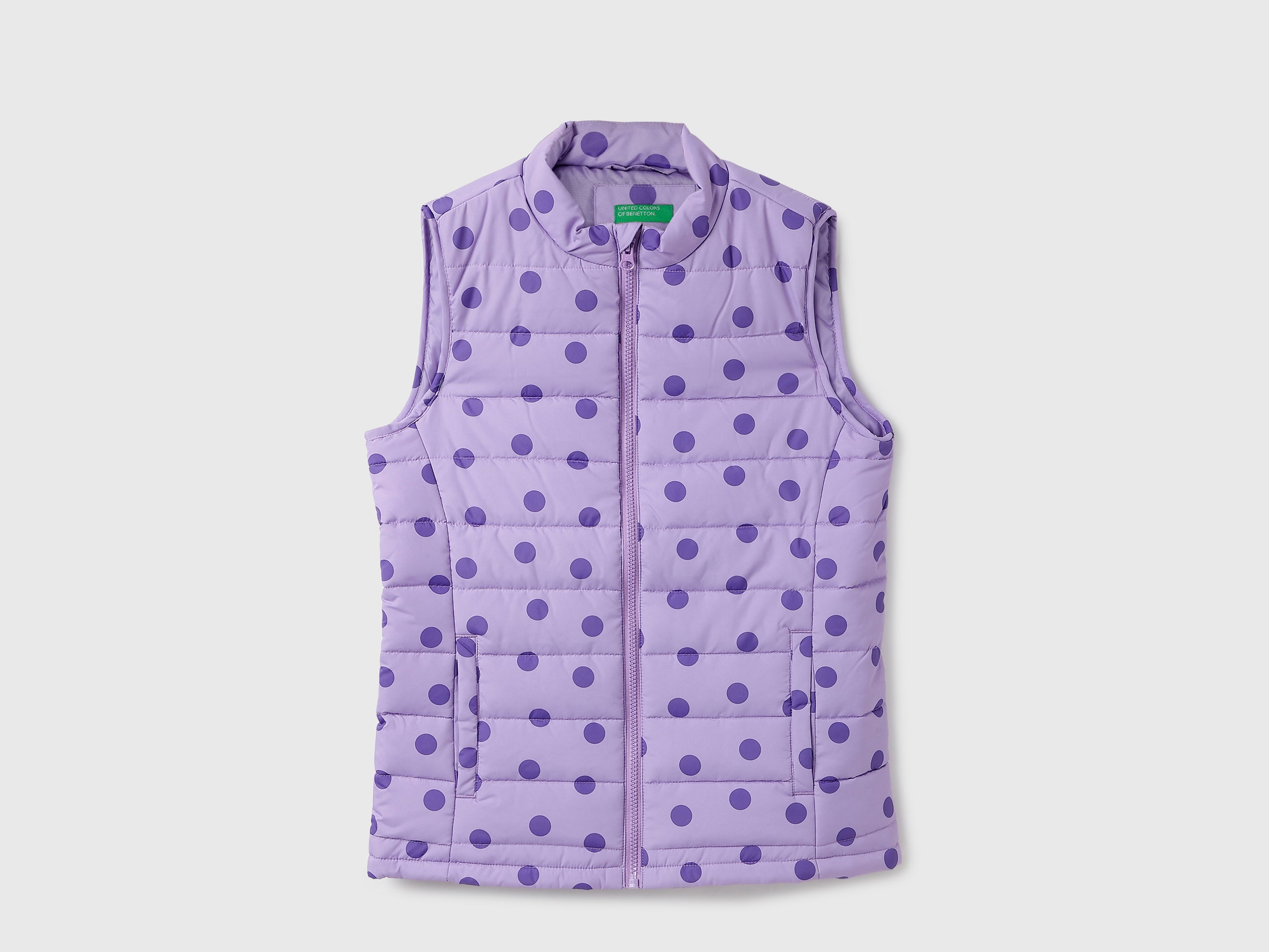 Girl's Regular Fit Polka Dot Print Jacket