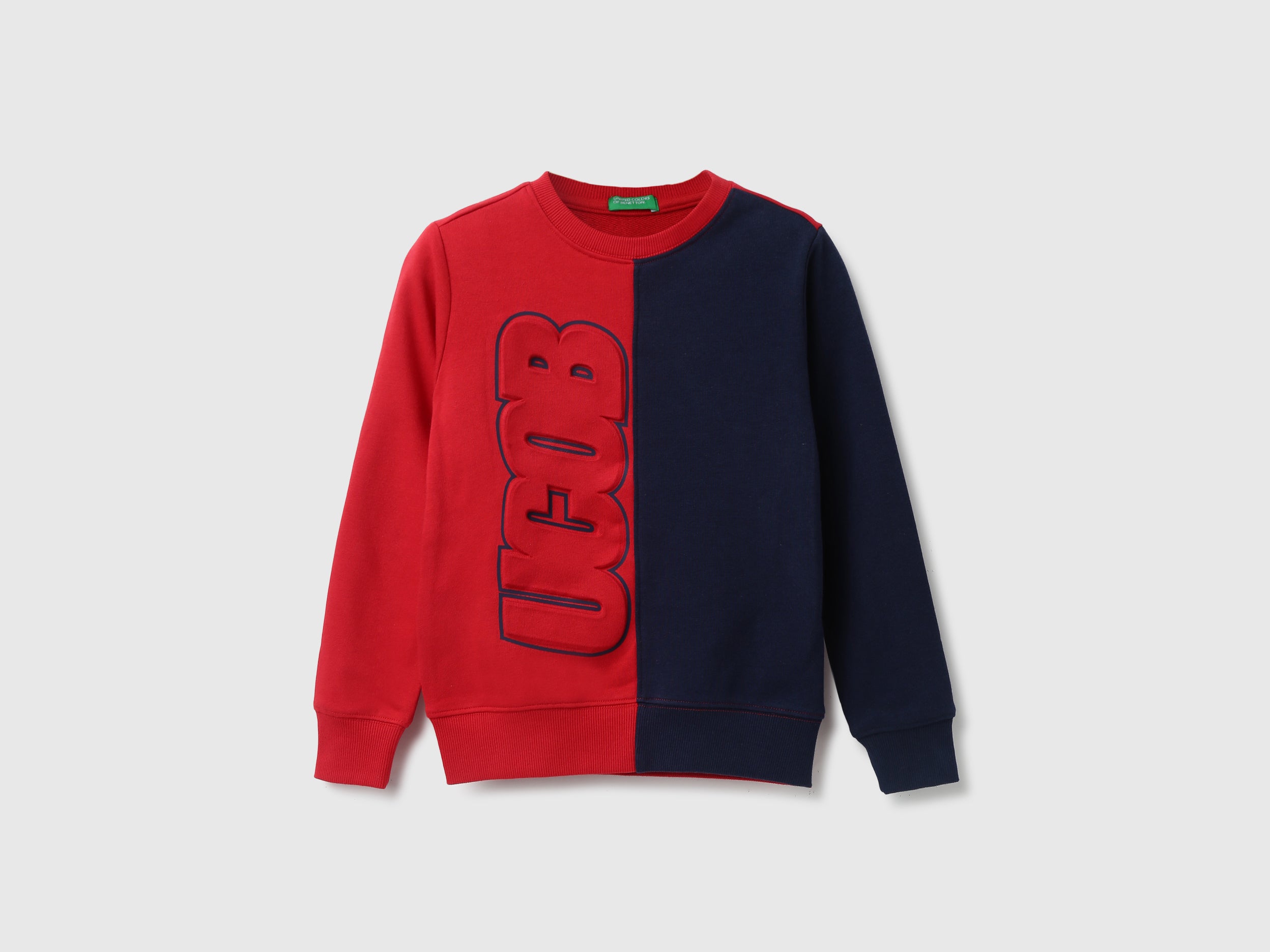 Boys Colorblock Round Neck Sweatshirt