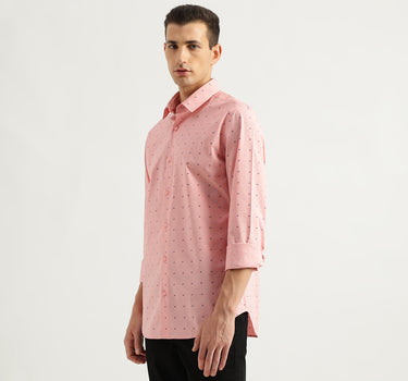 Men's Slim Fit Spread Collar Printed Shirts