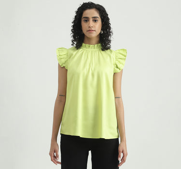 Viscose Solid Round Neck Women Tops