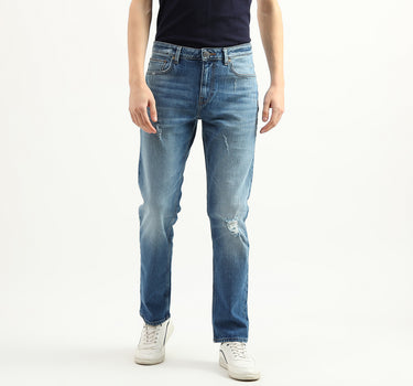 Men Solid Slim Straight Jeans