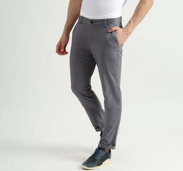 Mens Slim Fit Solid Trousers